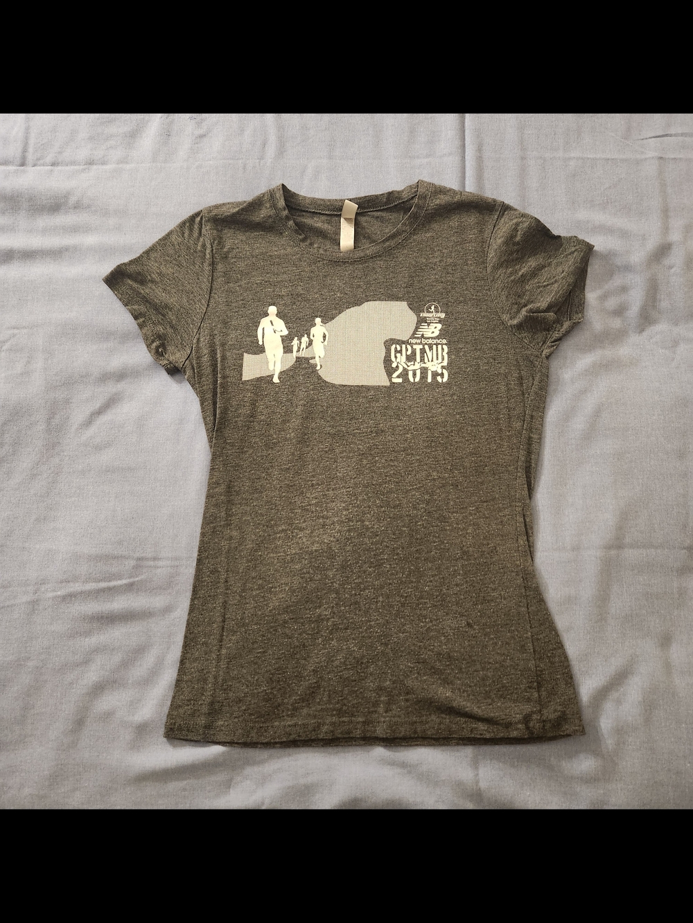 Gray Heather Graphic Running Tee